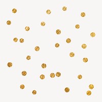 Aesthetic dots clipart, gold metallic geometric shape vector