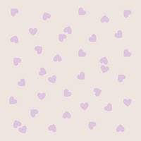 Purple heart sticker, pastel Valentine's graphic vector