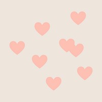 Pastel hearts sticker, Valentine's flat graphic psd