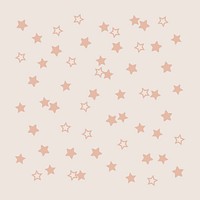 Pink stars clipart, cute pastel shape graphic vector