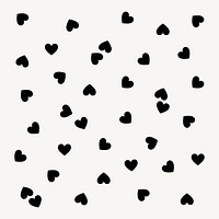 Black heart clipart, cute Valentine's graphic