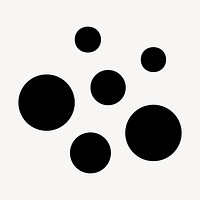Black dots clipart, geometric shape in flat design