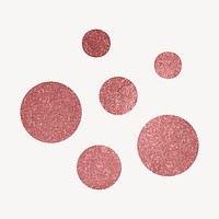 Aesthetic dots clipart, pink glittery geometric shape vector