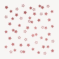 Pink aesthetic stars sticker, glittery shape psd