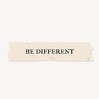 Be different word, paper tape clipart