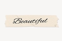 Beautiful word, paper tape clipart