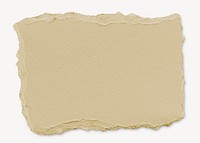 Brown torn paper cut out rectangular digital note collage element psd