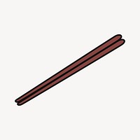 Chopsticks clipart, utensil illustration. Free public domain CC0 image.