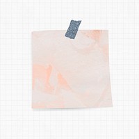 Notepad psd with orange watercolor background