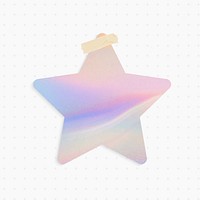 Holographic reminder psd with star shape and washi tape