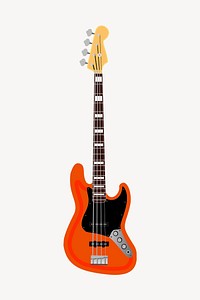 Electric guitar clipart, musical instrument illustration vector. Free public domain CC0 image.