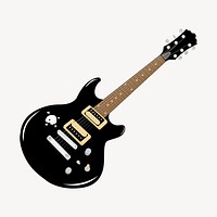 Electric guitar clipart, musical instrument illustration. Free public domain CC0 image.