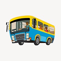 School bus clipart, vehicle illustration vector. Free public domain CC0 image.