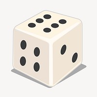 Dice sticker, object illustration psd. Free public domain CC0 image.