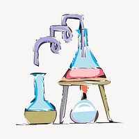 Science equipment clipart, object illustration vector. Free public domain CC0 image.