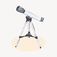 Telescope clipart, object illustration vector. Free public domain CC0 image.