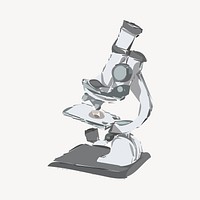 Microscope clipart, science equipment illustration vector. Free public domain CC0 image.