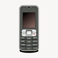 Retro mobile phone clipart, digital device illustration. Free public domain CC0 image.