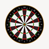 Dartboard clipart, entertainment illustration vector. Free public domain CC0 image.