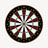 Dartboard clipart, entertainment illustration. Free public domain CC0 image.