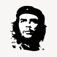 Che Guevara drawing, famous person portrait vector. Free public domain CC0 image.