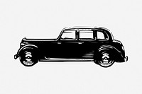 Classic car drawing, vehicle illustration vector. Free public domain CC0 image.