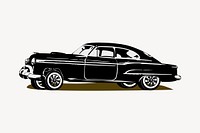 Classic car clipart, vehicle illustration vector. Free public domain CC0 image.