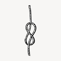 Rope knot clipart, vintage divider illustration vector. Free public domain CC0 image.