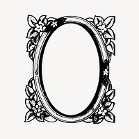 Mirror frame clipart, vintage illustration vector. Free public domain CC0 image.