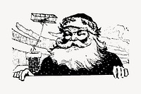 Santa Claus clipart, vintage Christmas illustration vector. Free public domain CC0 image.