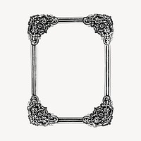 Ornate frame clipart, vintage illustration vector. Free public domain CC0 image.