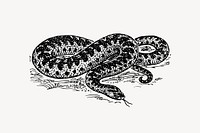 Snake clipart, animal illustration vector. Free public domain CC0 image.