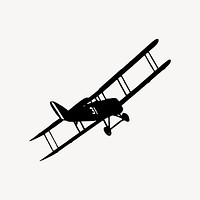 Airplane drawing, vintage object illustration vector. Free public domain CC0 image.