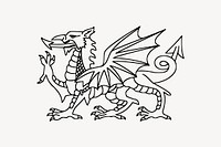 Griffin clipart, mythical creature illustration vector. Free public domain CC0 image.