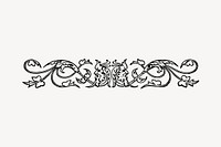 Edwardian flourish illustration clipart vector. Free public domain CC0 image