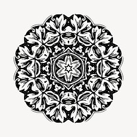 Decorative mandala decoration illustration clipart vector. Free public domain CC0 image