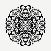 Decorative mandala decoration clipart illustration psd. Free public domain CC0 image