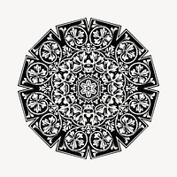 Decorative mandala decoration illustration clipart vector. Free public domain CC0 image