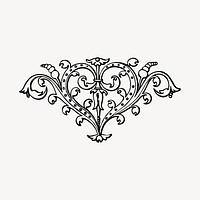 Elegant vintage ornamental illustration clipart vector. Free public domain CC0 image