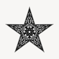Star decoration illustration clipart vector. Free public domain CC0 image