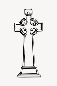Celtic cross illustration clipart vector. Free public domain CC0 image