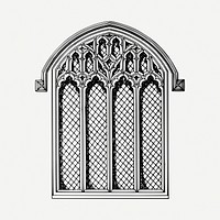 Arch window clipart illustration psd. Free public domain CC0 image