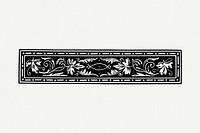 Victorian divider  clipart illustration psd. Free public domain CC0 image