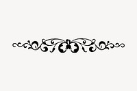 Decorative flourish illustration clipart vector. Free public domain CC0 image