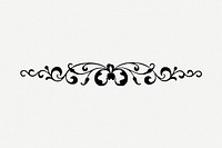 Decorative flourish clipart illustration psd. Free public domain CC0 image