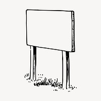 Blank sign illustration clipart vector. Free public domain CC0 image