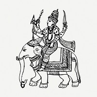 Hindu god clipart illustration psd. Free public domain CC0 image
