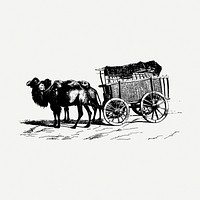 Wagon cart clipart illustration psd. Free public domain CC0 image