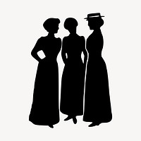 Talking ladies illustration clipart vector. Free public domain CC0 image