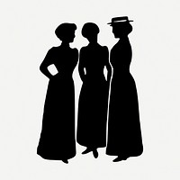 Talking ladies clipart illustration psd. Free public domain CC0 image
